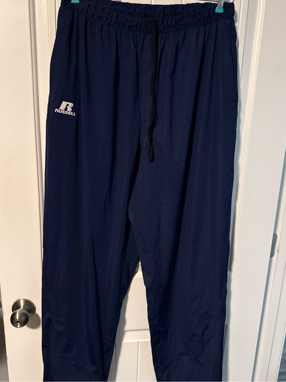 Men’s Russell Track Pants Sz XL TG Navy Blue Sweatpants